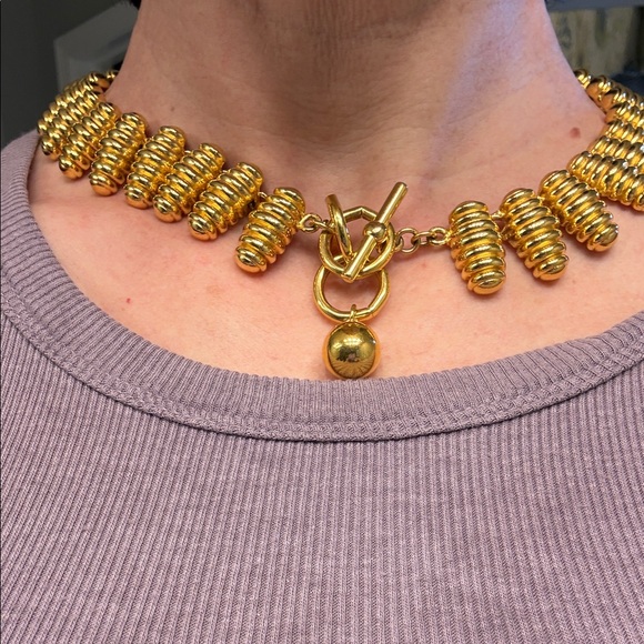 Vintage 1990’s Anne Klein Elegant Gold Necklace - Picture 4 of 8